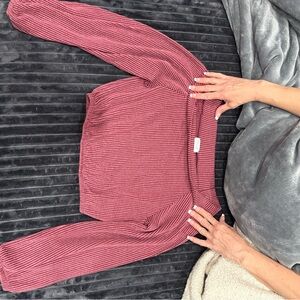 Le Lis Ribbed Mauve Sweatshirt